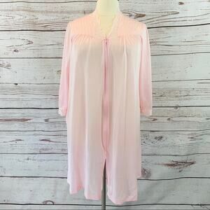 Gossard pink vintage robe nightgown silky